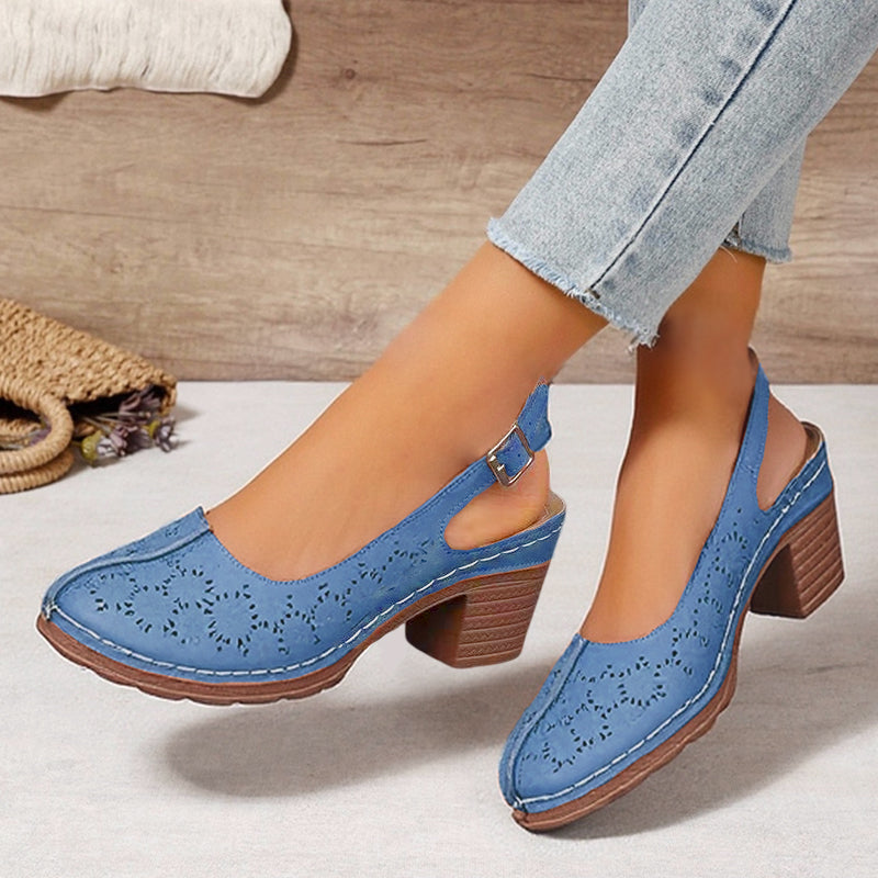 🏖️Soldes d'été 50% de réduction🌼Sandales à talons hauts creusés pour femmes