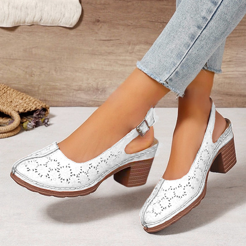 🏖️Soldes d'été 50% de réduction🌼Sandales à talons hauts creusés pour femmes
