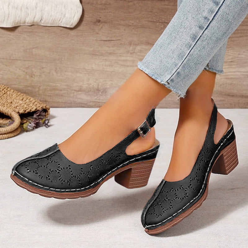 🏖️Soldes d'été 50% de réduction🌼Sandales à talons hauts creusés pour femmes