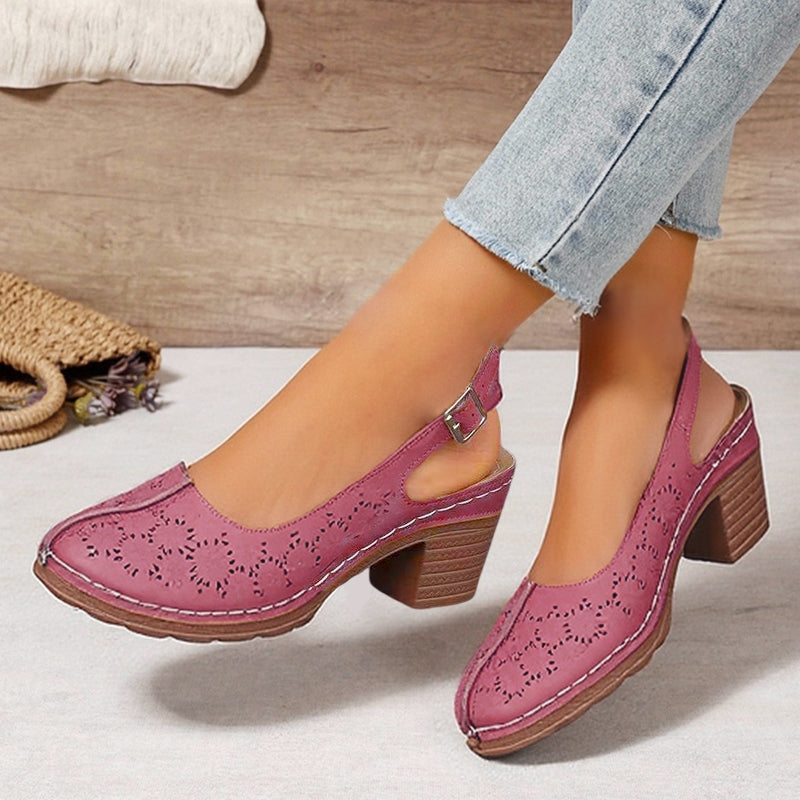 🏖️Soldes d'été 50% de réduction🌼Sandales à talons hauts creusés pour femmes