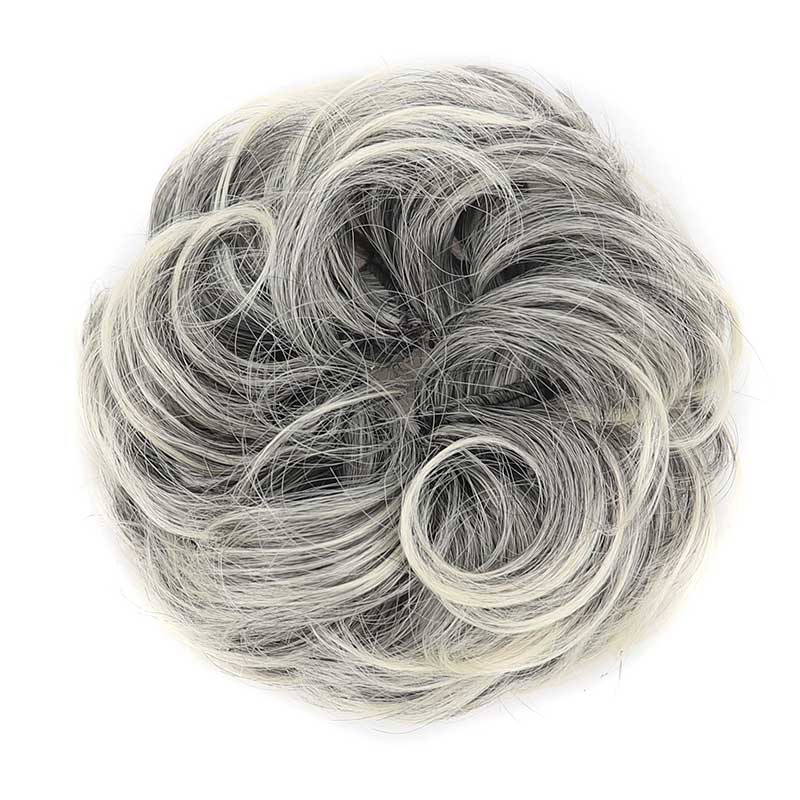 Perruque chignon synthétique volumineuse avec pince réglable