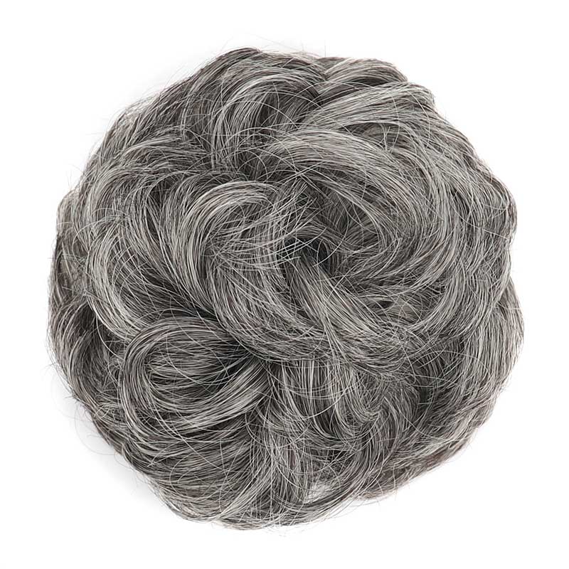 Perruque chignon synthétique volumineuse avec pince réglable
