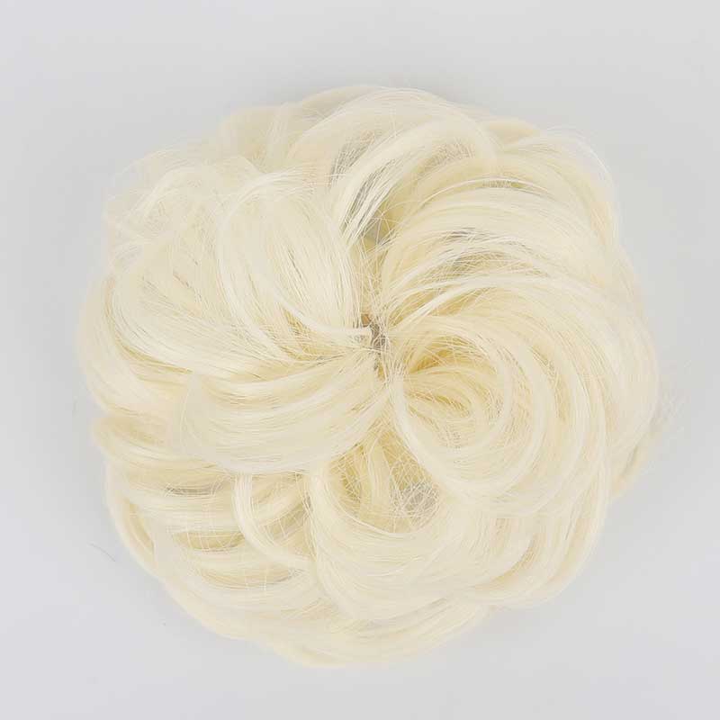 Perruque chignon synthétique volumineuse avec pince réglable
