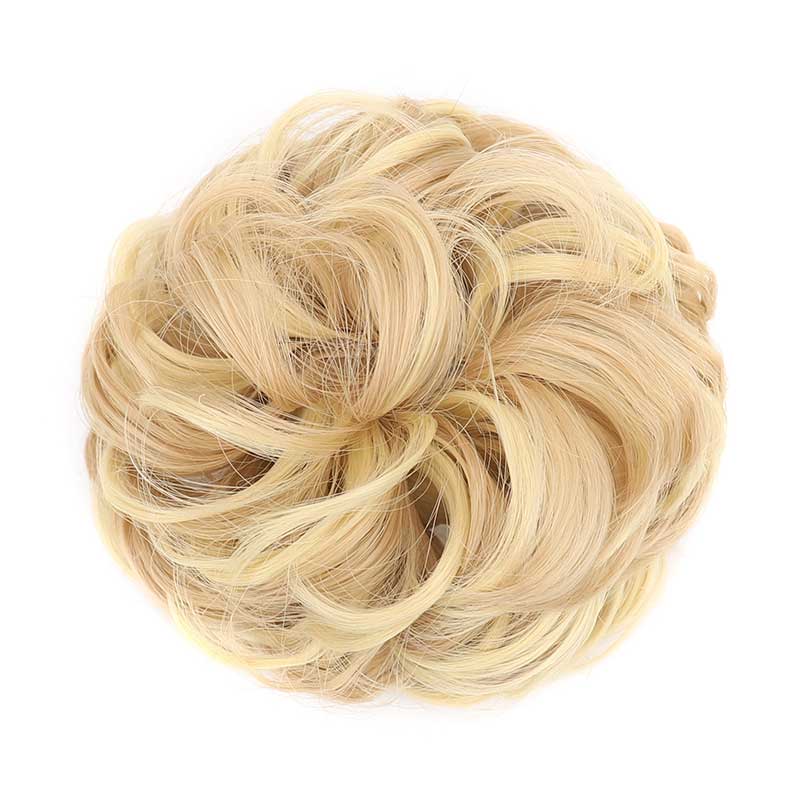 Perruque chignon synthétique volumineuse avec pince réglable