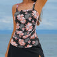 🩱Maillot de Bain Deux Pièces Tankini Vintage pour Femme avec Contrôle du Ventre