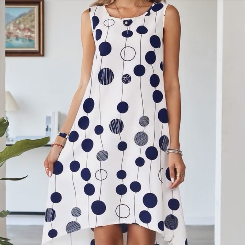 👗Women's Fashion Printed Sleeveless Round Neck Dress