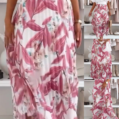 Elégante jupe plissée pour femme avec imprimé