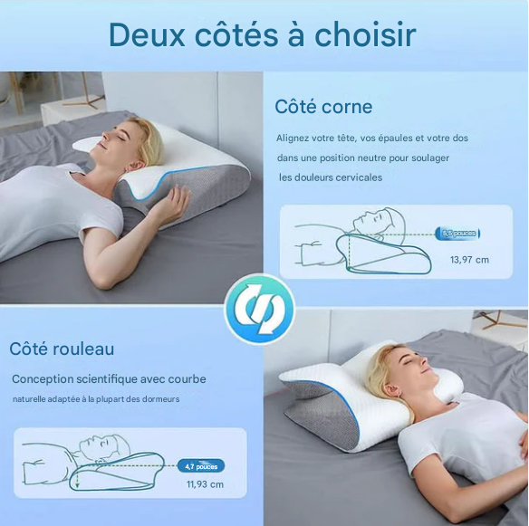 Oreiller ergonomique pour un sommeil profond