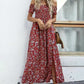 Élégante robe florale à épaules découvertes pour femmes