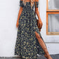 Élégante robe florale à épaules découvertes pour femmes