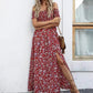 Élégante robe florale à épaules découvertes pour femmes