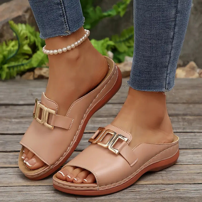 💞Meilleur confort- Sandales compensées orthopédiques confortables pour femmes