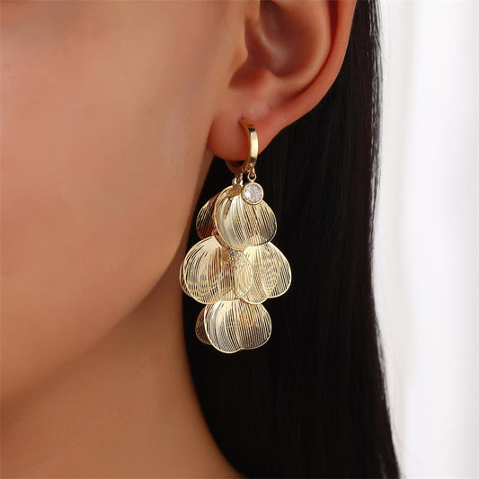 🍀Boucles d'oreilles à feuilles superposées pour femmes✨
