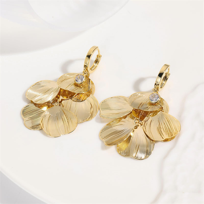 🍀Boucles d'oreilles à feuilles superposées pour femmes✨