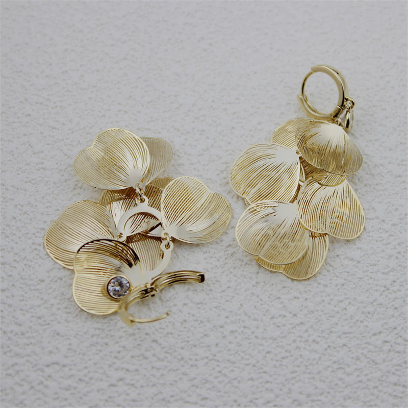 🍀Boucles d'oreilles à feuilles superposées pour femmes✨