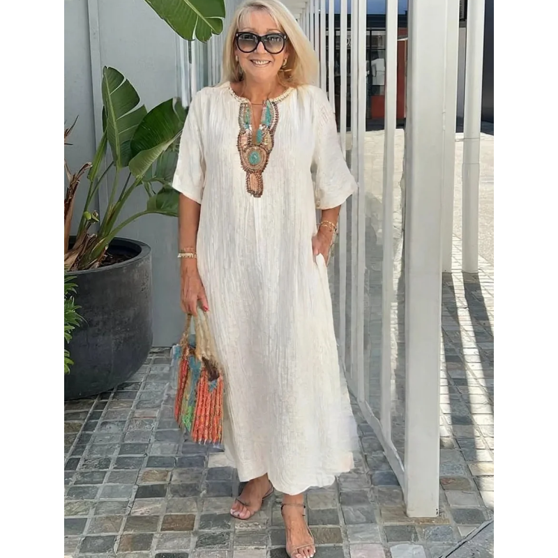 🩷Summer Hot Sale 50%OFF🩷Robe séparée de coton en vrac décontractée pour femmes