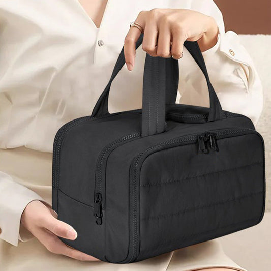 🌟 Trousse de toilette élégante avec des compartiments astucieux - parfaite pour les voyages et le maquillage !
