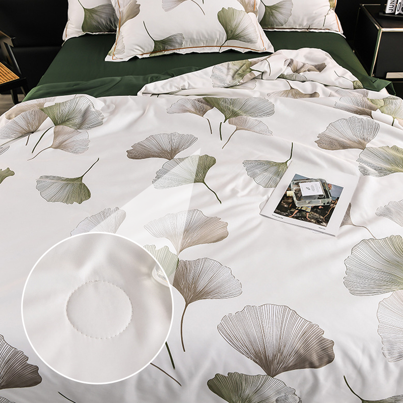 Drap de lit floral respirant et rafraîchissant 4 pièces