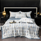Drap de lit floral respirant et rafraîchissant 4 pièces