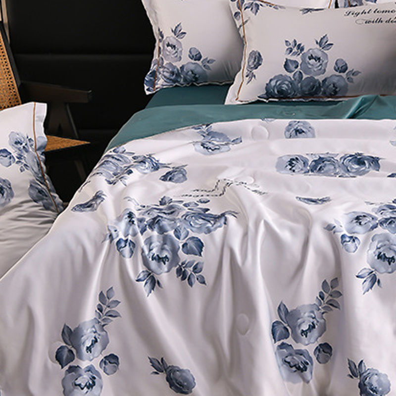 🔥Offre estivale limitée 60% de réduction 🌸 Parure de Lit 4 Pièces Florale Fraîche et Respirante