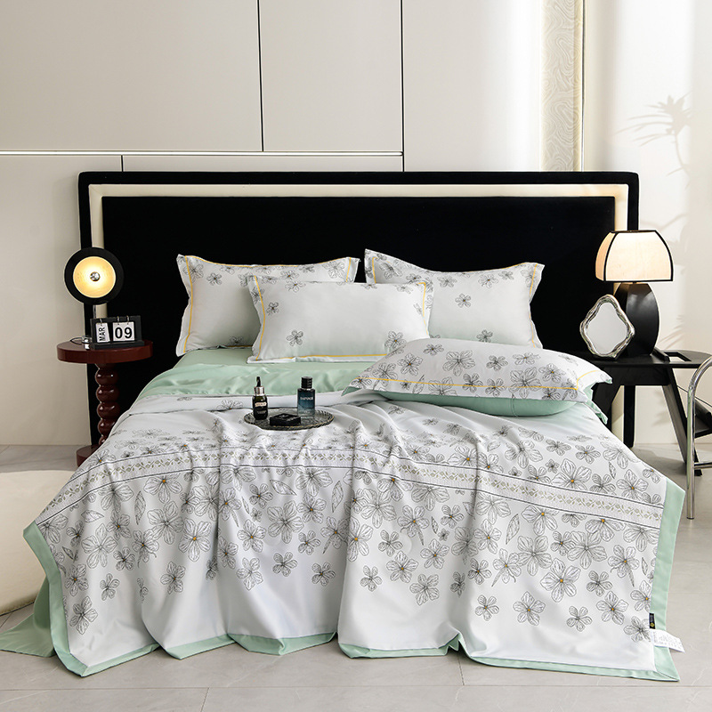 🔥Offre estivale limitée 60% de réduction 🌸 Parure de Lit 4 Pièces Florale Fraîche et Respirante