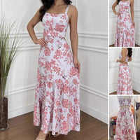 💖VENTE DU DERNIER JOUR 50% DE RÉDUCTION💖Robe féminine à imprimé floral et ourlet plissé