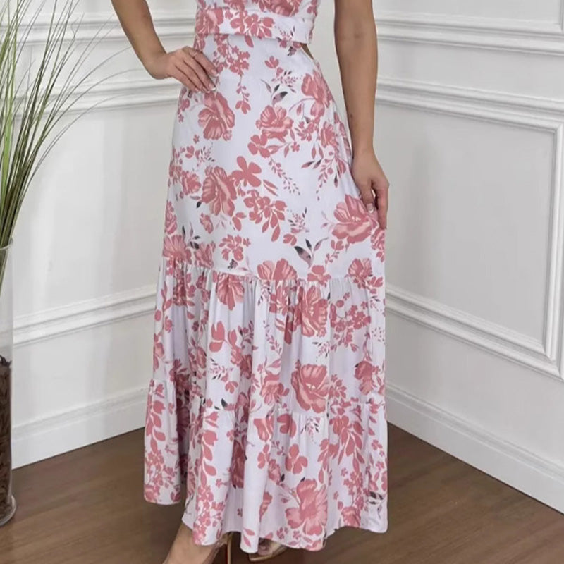 💖VENTE DU DERNIER JOUR 50% DE RÉDUCTION💖Robe féminine à imprimé floral et ourlet plissé