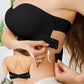 Soutien-gorge sans bretelles et sans armatures pour femmes, anti-dérapant avec fermeture croisée sur le côté