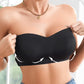 Soutien-gorge sans bretelles et sans armatures pour femmes, anti-dérapant avec fermeture croisée sur le côté