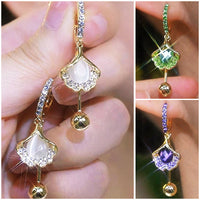 Délicates boucles d'oreilles en feuille de ginkgo pour femmes