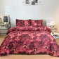 🛌🌟Ensemble de couettes et de taies d'oreiller géométriques à feuilles d'or🌟Literie moderne et luxueuse