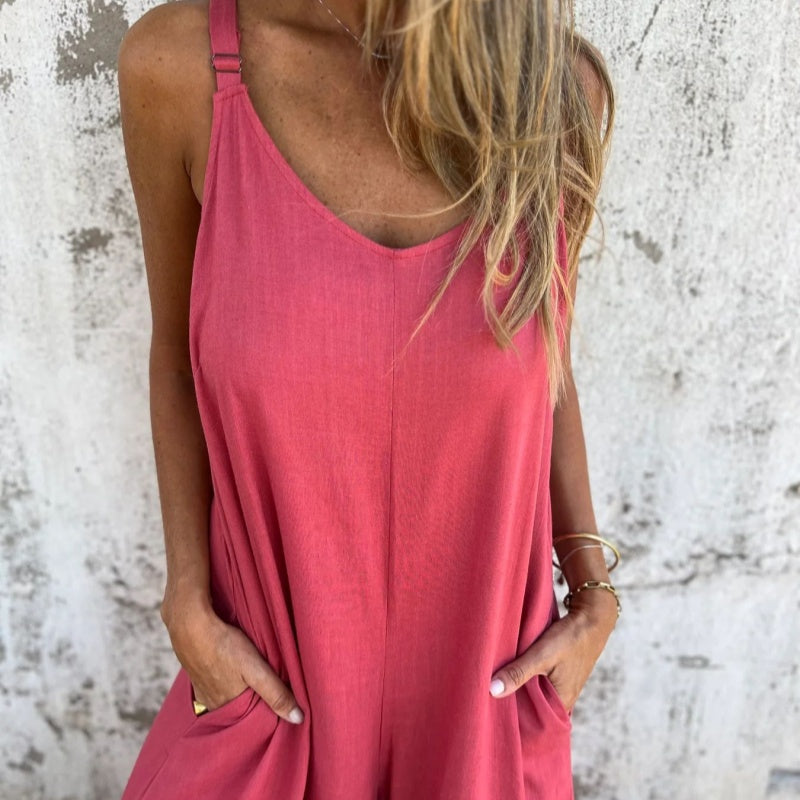 👗 Liberté & Style : Coupe Ample, Poches Pratiques, Bretelles Réglables