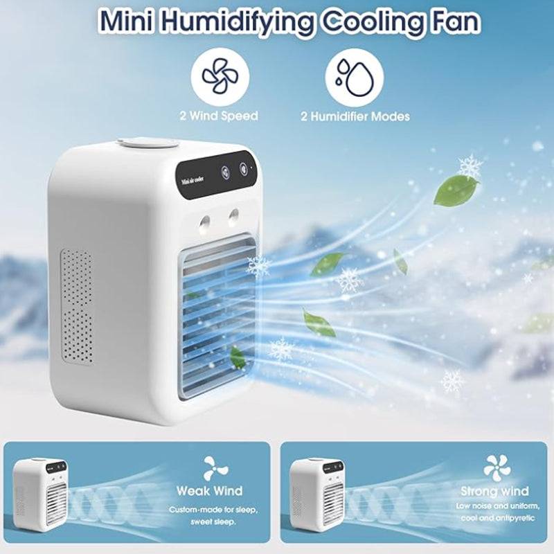 🏆Promotion d'été d'une durée limitée 50% de réduction✨❄️Mini climatiseur portable avec refroidisseur et humidificateur