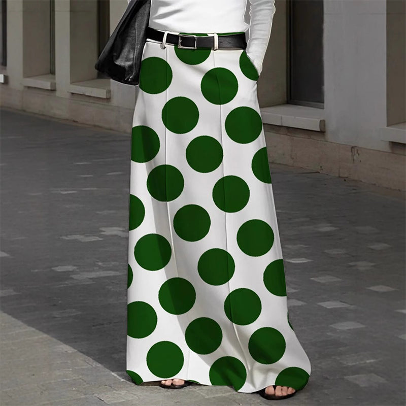 Jupe longue rétro fluide en mousseline pour femme - Style romantique et élégant