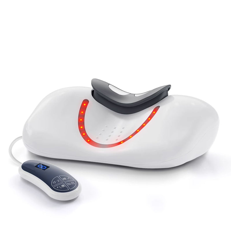 🎁59 % DE RÉDUCTION - Oreiller de traction cervicale avec luminothérapie rouge