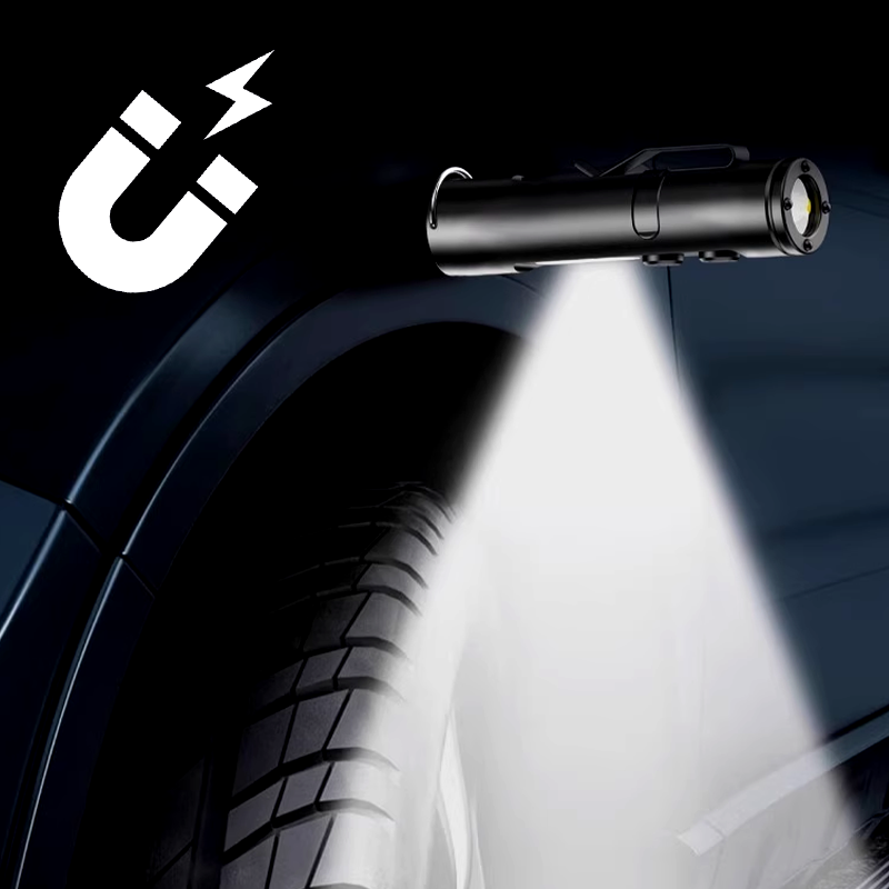 🔥Vente à chaud à l'échelle mondiale🔥Mini lampe de poche magnétique multifonctionnelle rechargeable pour porte-clés🎉