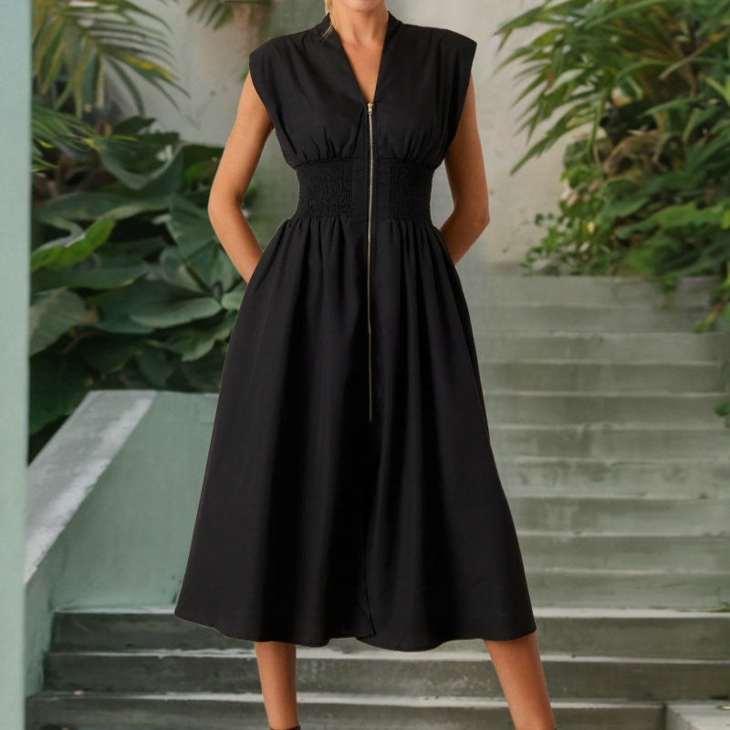 💃Vente à chaud 50⏰Robe longue élégante à col en V et fendue pour femmes👗