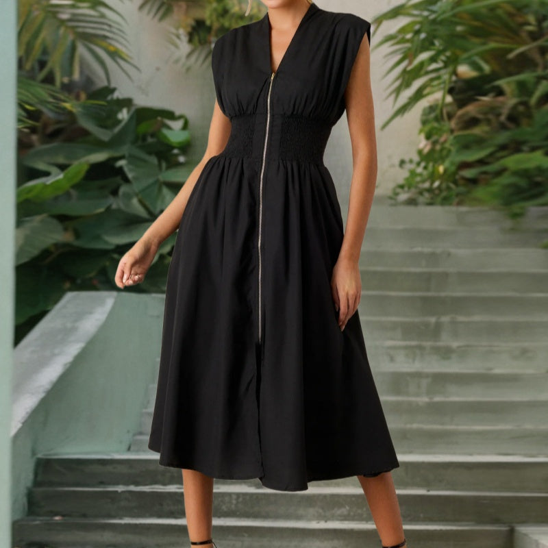 💃Vente à chaud 50⏰Robe longue élégante à col en V et fendue pour femmes👗