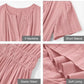 🔥Hot Sale 50% OFF👗Robes longues décontractées à manches courtes et à col en V pour femmes