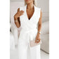 [M-2XL]☀️Women's Sans manches col en V solide Jumpsuit🕊️