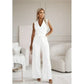 [M-2XL]☀️Women's Sans manches col en V solide Jumpsuit🕊️
