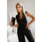 [M-2XL]☀️Women's Sans manches col en V solide Jumpsuit🕊️