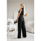 [M-2XL]☀️Women's Sans manches col en V solide Jumpsuit🕊️