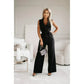 [M-2XL]☀️Women's Sans manches col en V solide Jumpsuit🕊️