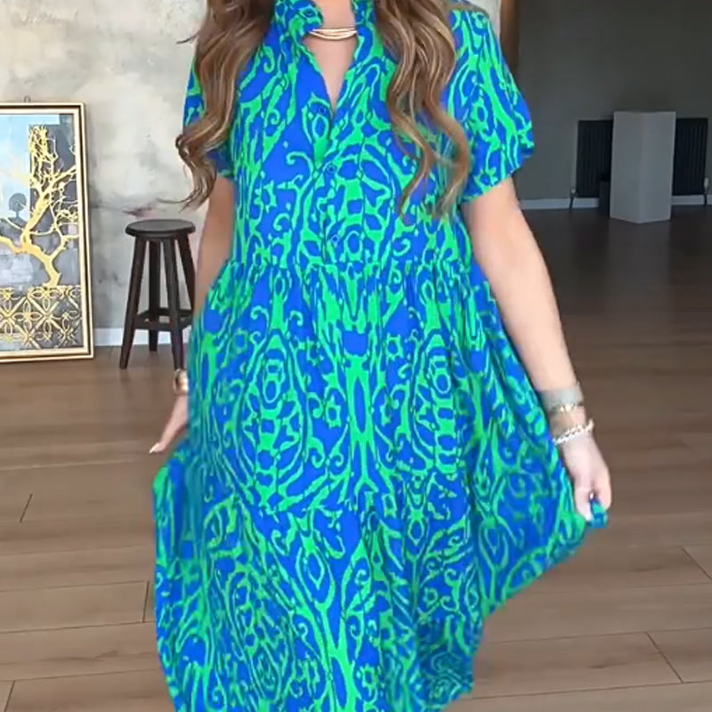 ⚡ offre limitée : -50 %! robe longue décontractée imprimée pour femmes 💃🌼🛒