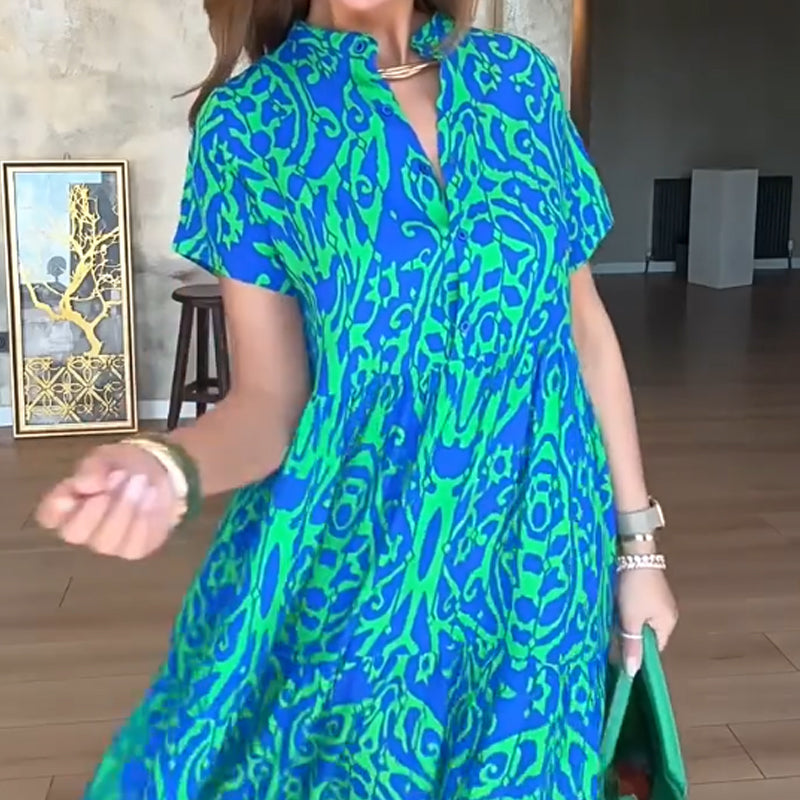 ⚡ offre limitée : -50 %! robe longue décontractée imprimée pour femmes 💃🌼🛒