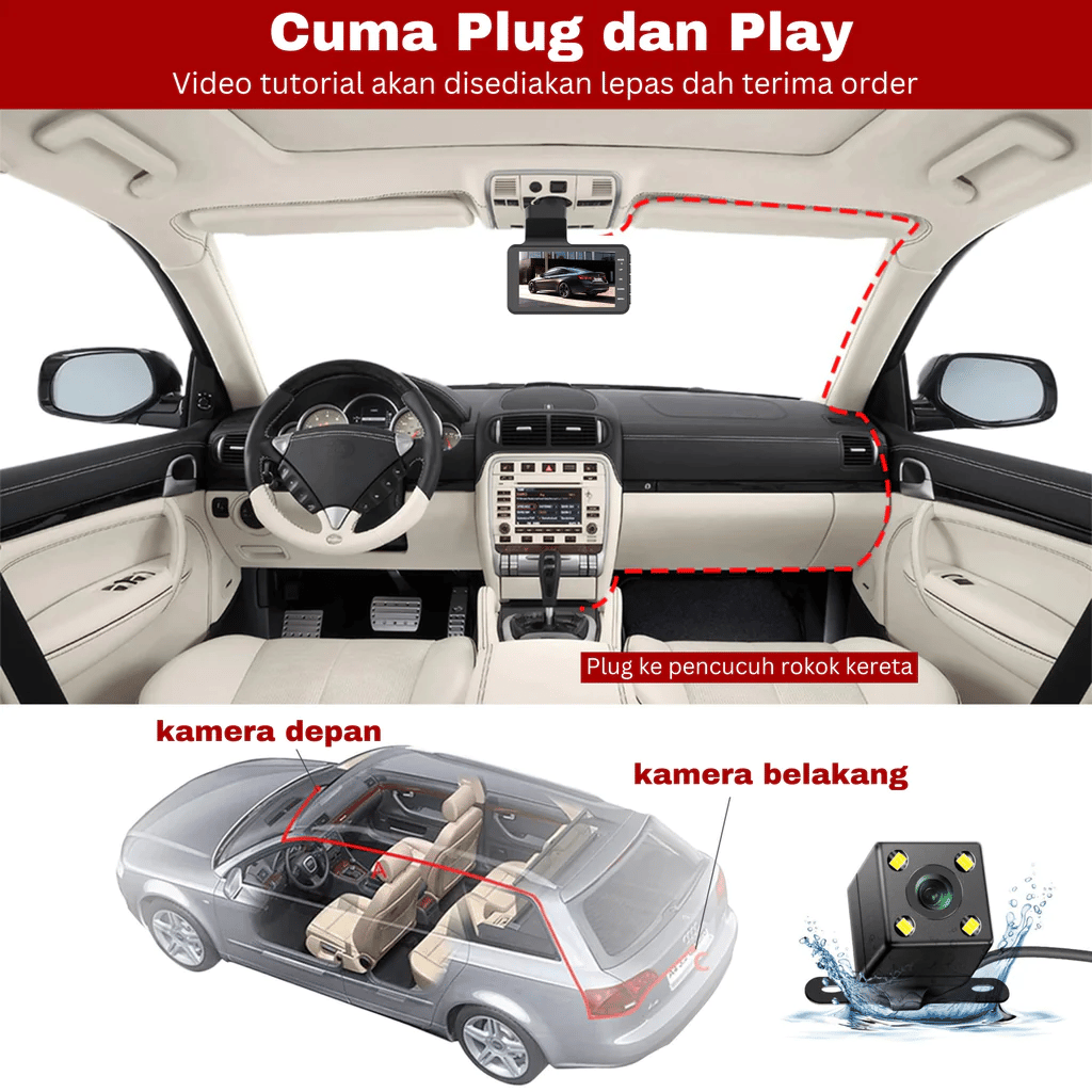 🚗Enregistreur de voiture nocturne 1080P HD 170° grand angle