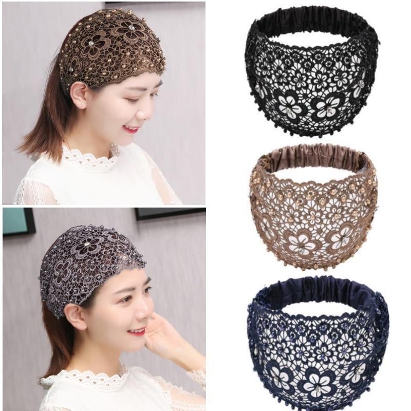📢50% de réduction pour une durée limitée📢✨Bandeau Creux Large à Perles en Fleurs de Prunier