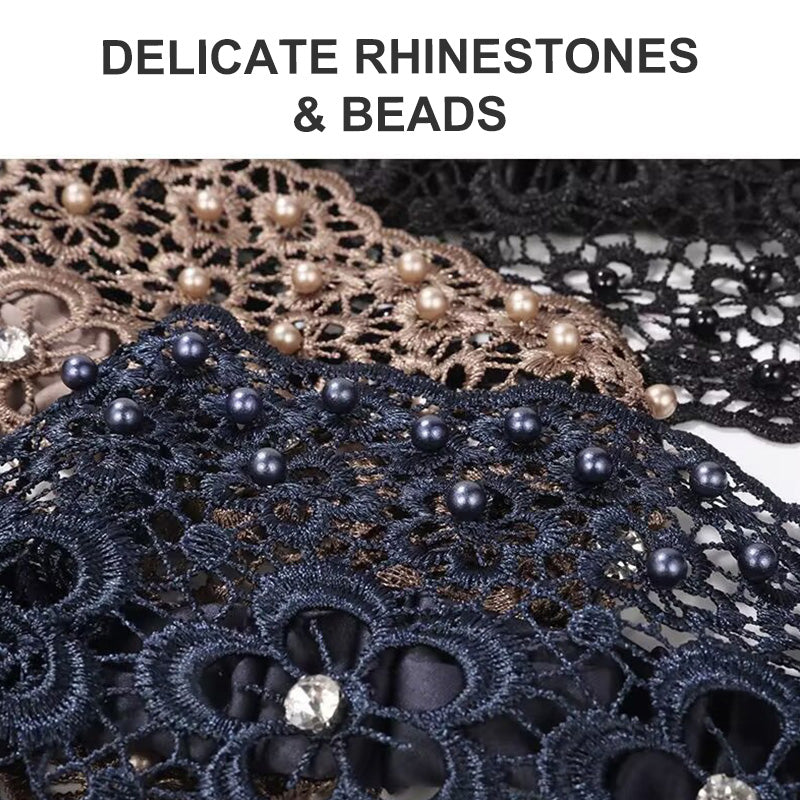 📢50% de réduction pour une durée limitée📢✨Bandeau Creux Large à Perles en Fleurs de Prunier
