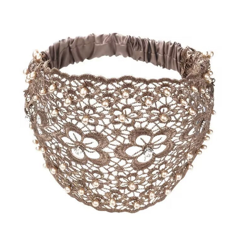 📢50% de réduction pour une durée limitée📢✨Bandeau Creux Large à Perles en Fleurs de Prunier